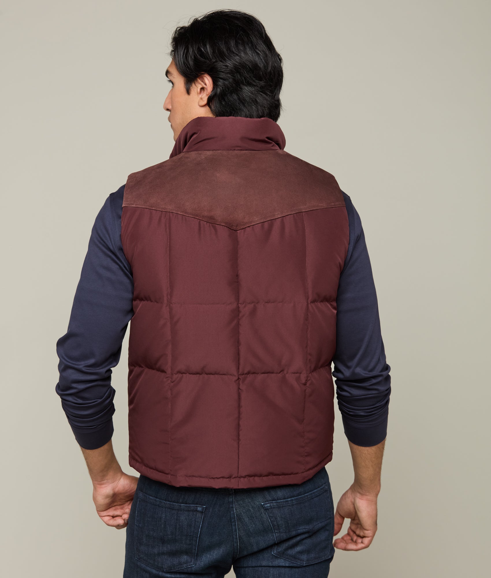 John Puffer Vest :: Wine - Image 3