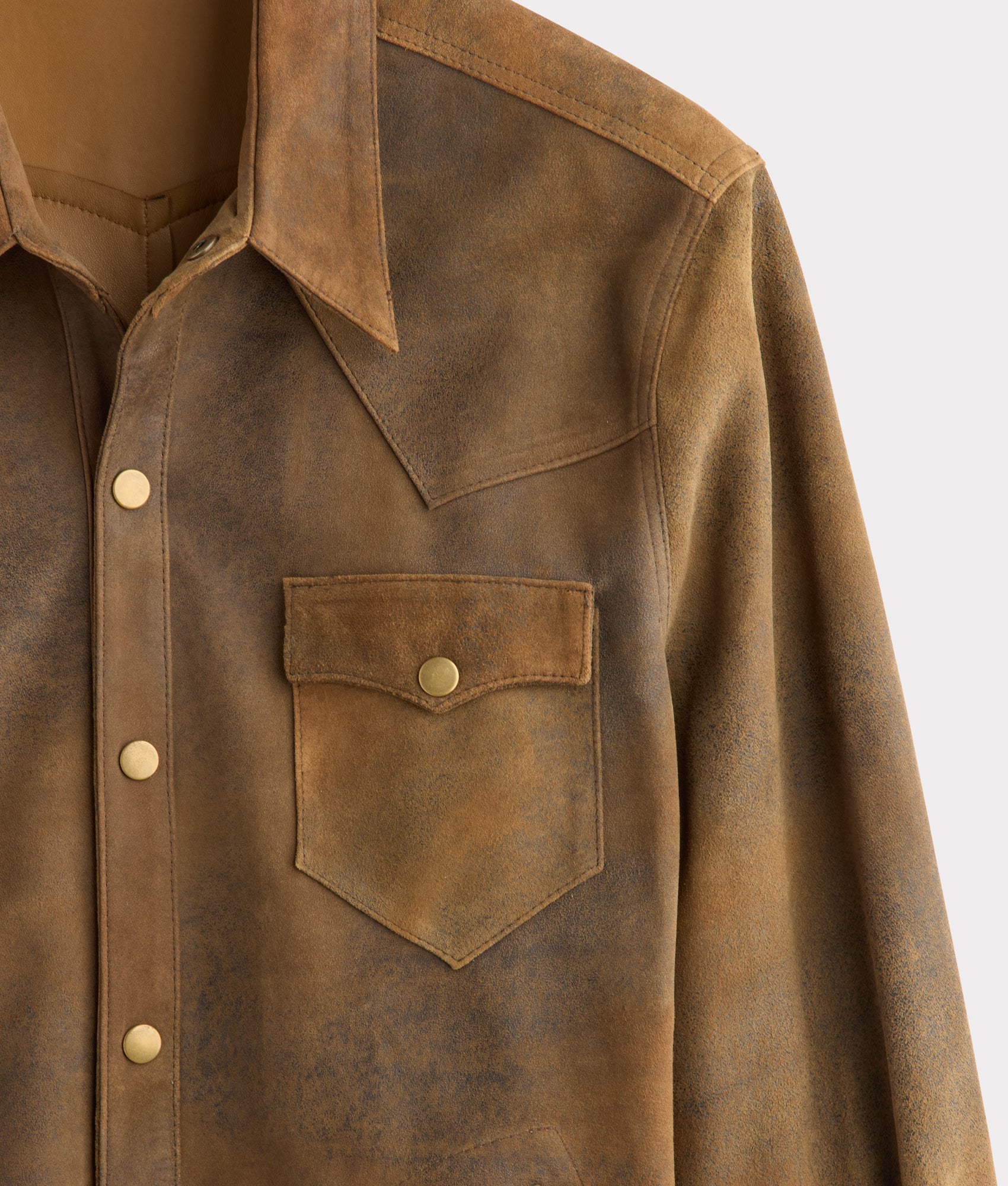 Colt Leather Shacket :: Mocha - Image 5
