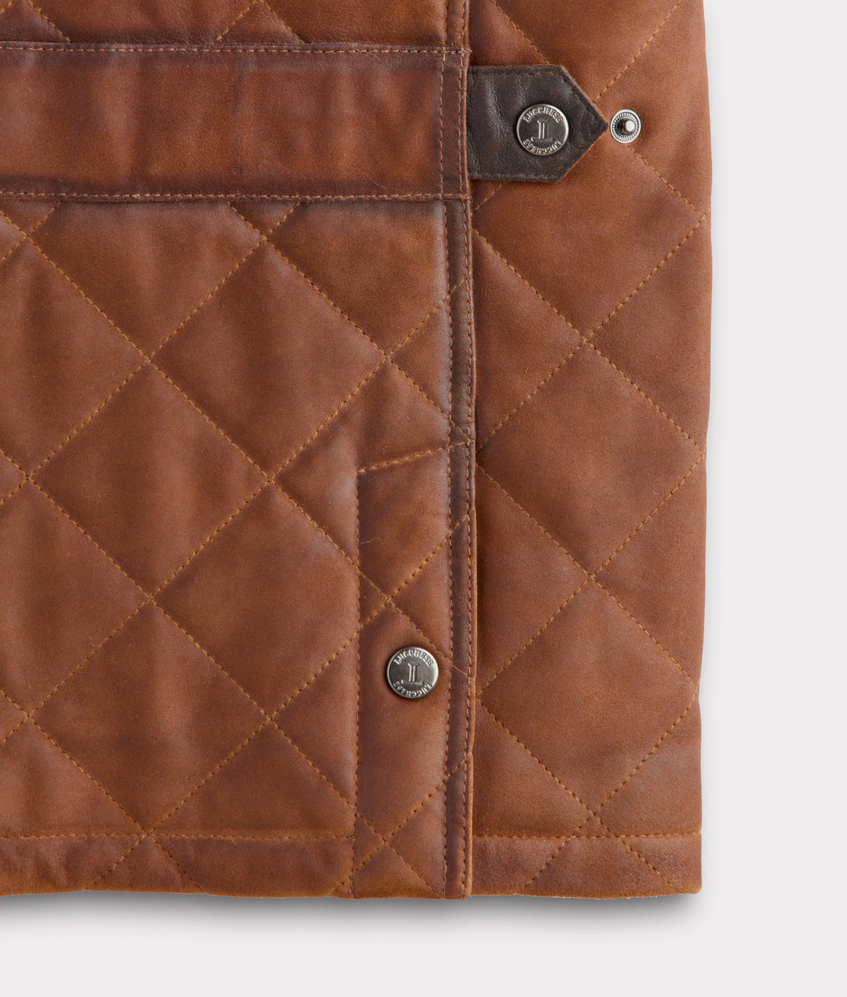 Vail Quilted Leather Vest :: Bourbon - Image 9
