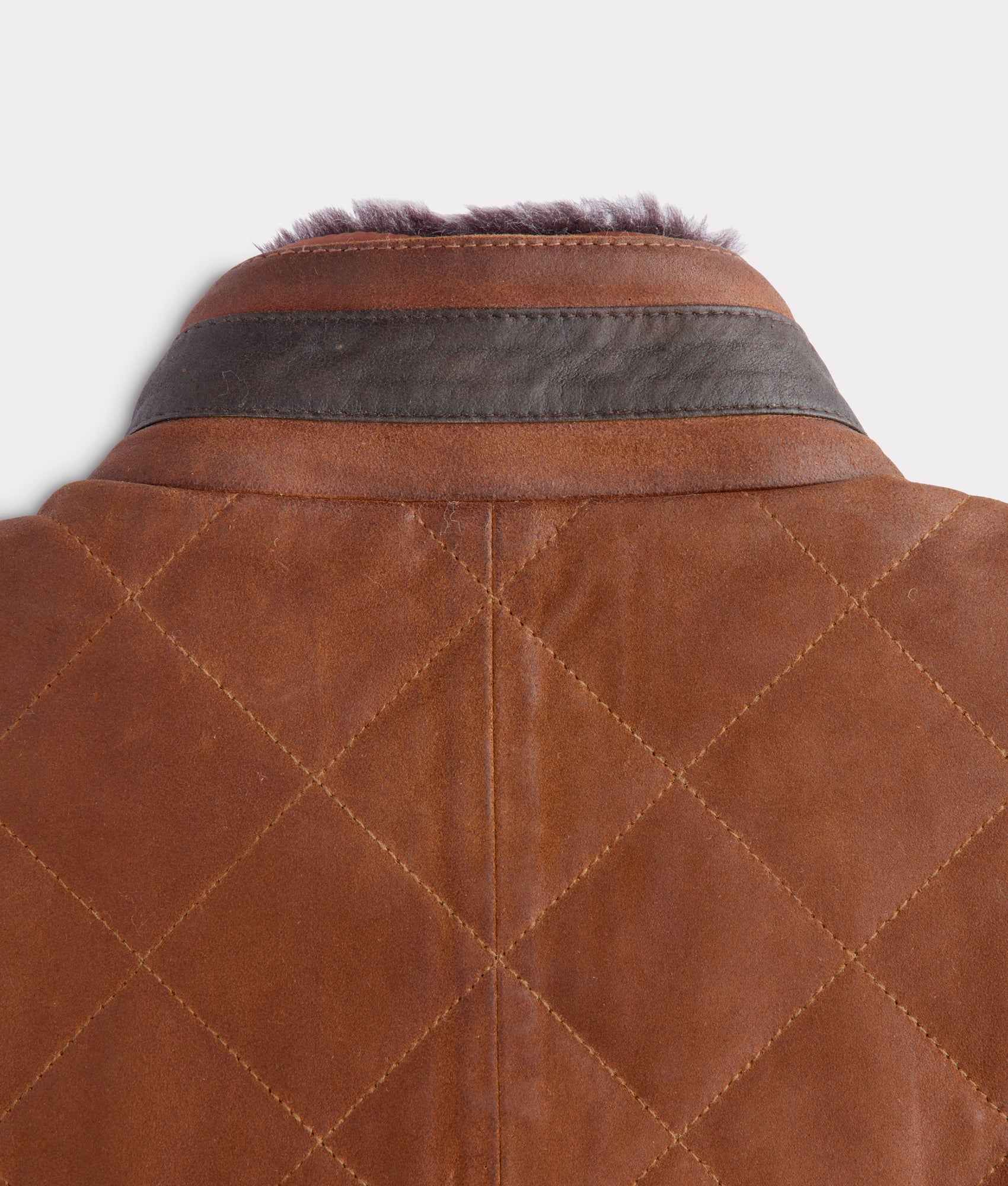 Vail Quilted Leather Vest :: Bourbon - Image 4