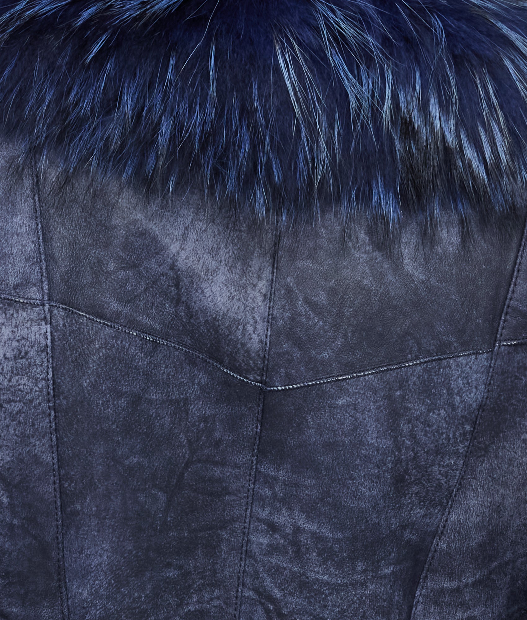 Serphina Fur Vest :: Navy - Image 4