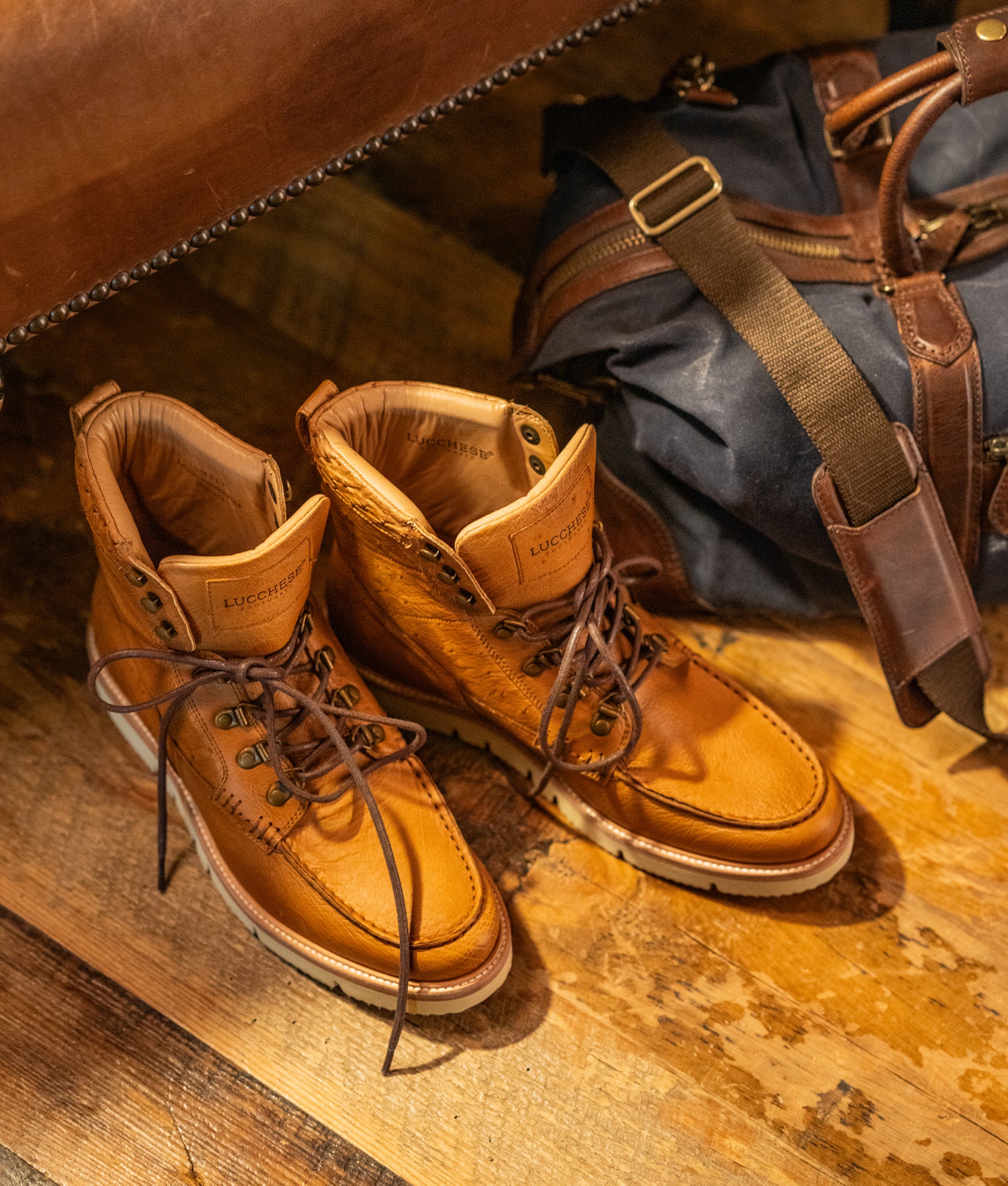 Ridgeline Exotic Lace Up Boot :: Barnwood - Image 3