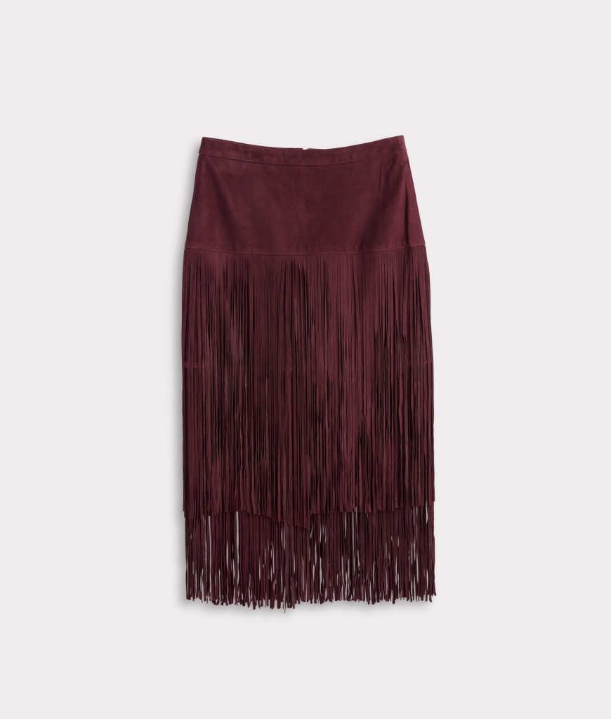 Rhiannon Fringe Skirt :: Black Cherry