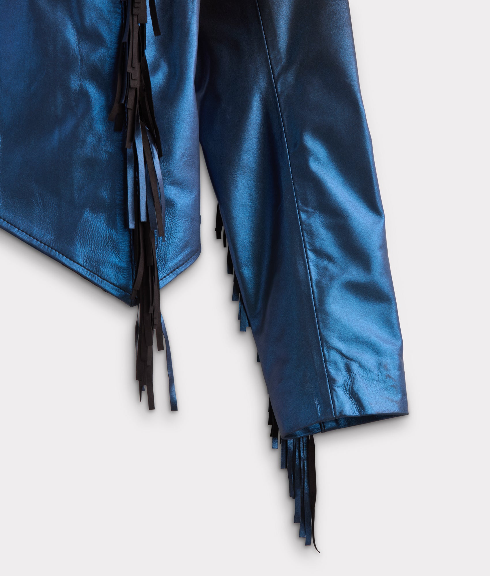 Nightfall Fringe Jacket :: Black/Blue - Image 8