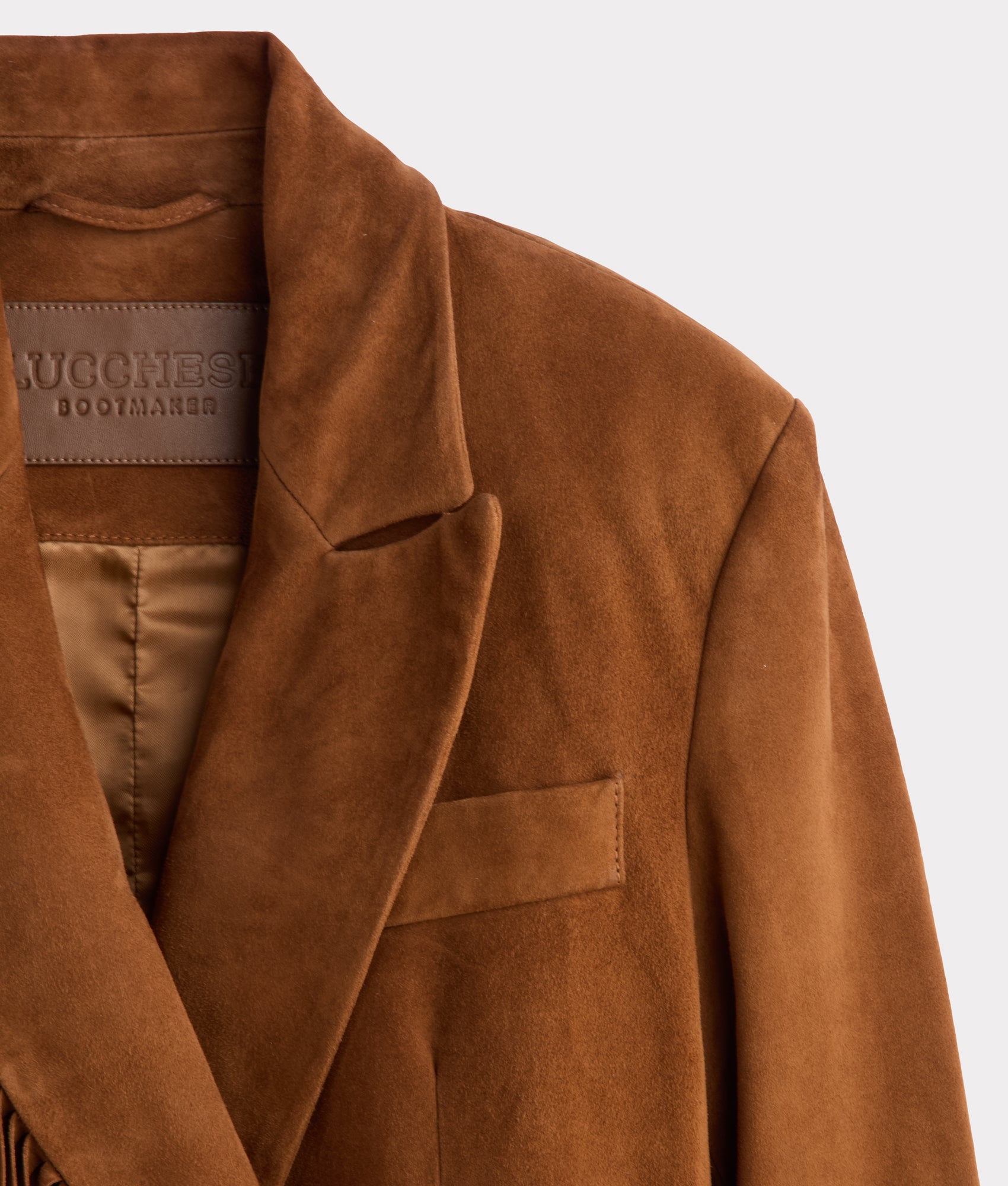 Valerie Suede Blazer :: Cognac - Image 7