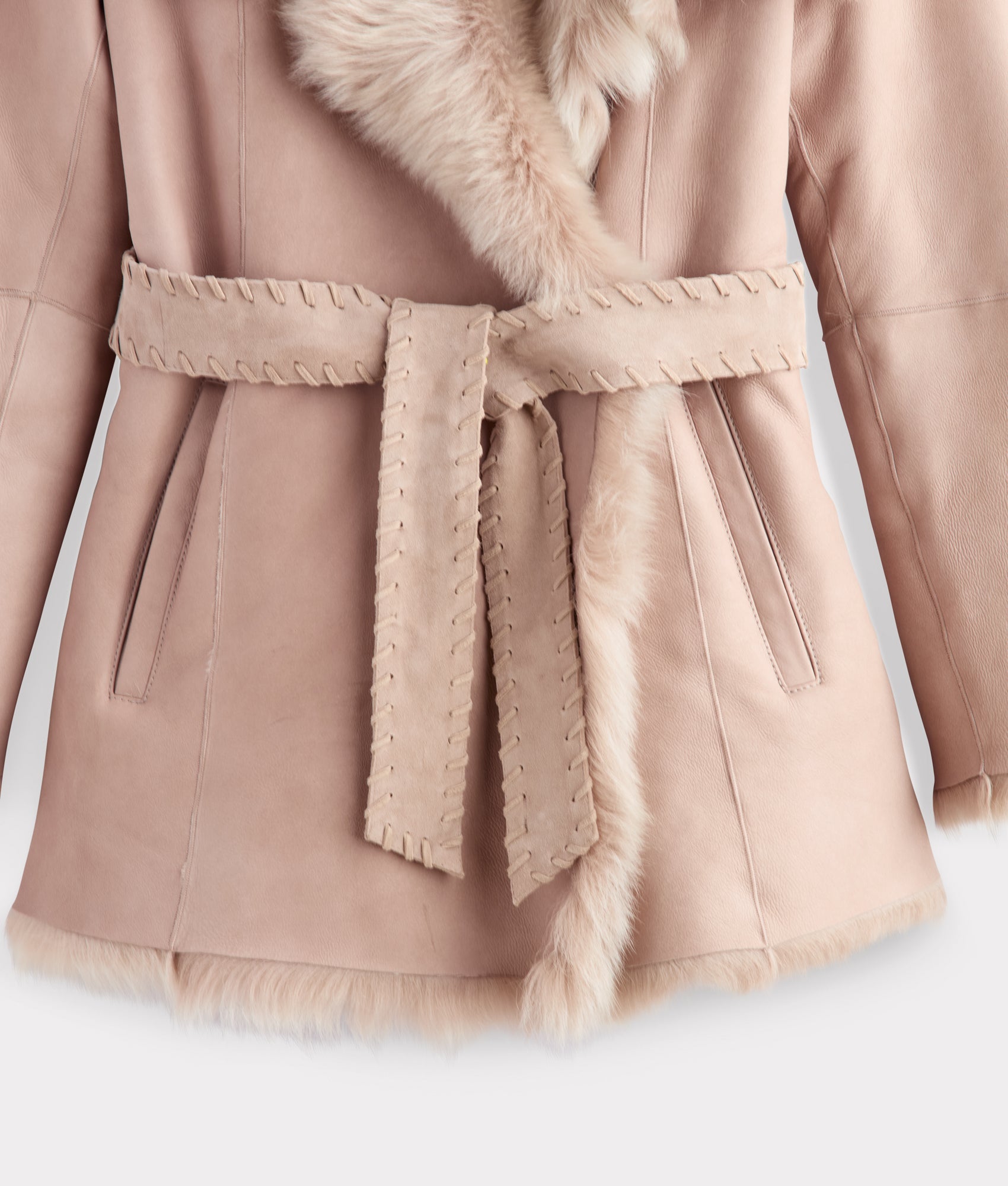 Skye Shearling Coat :: Grey - Image 8