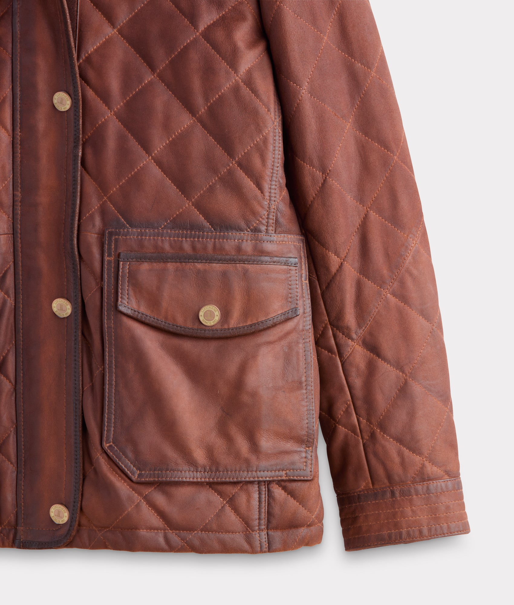 Wasatch Quilted Leather Jacket :: Bourbon - Image 5