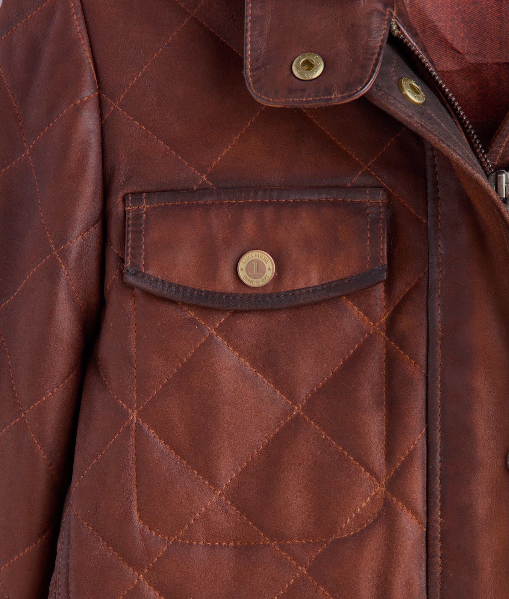Wasatch Quilted Leather Jacket :: Bourbon - Image 7