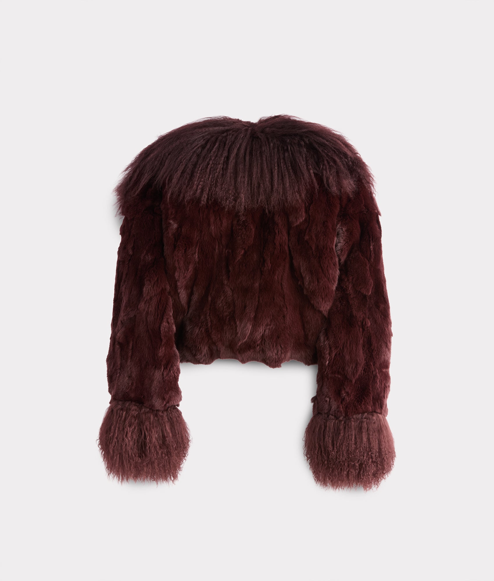Melbourn Fur Jacket :: Black Cherry - Image 3