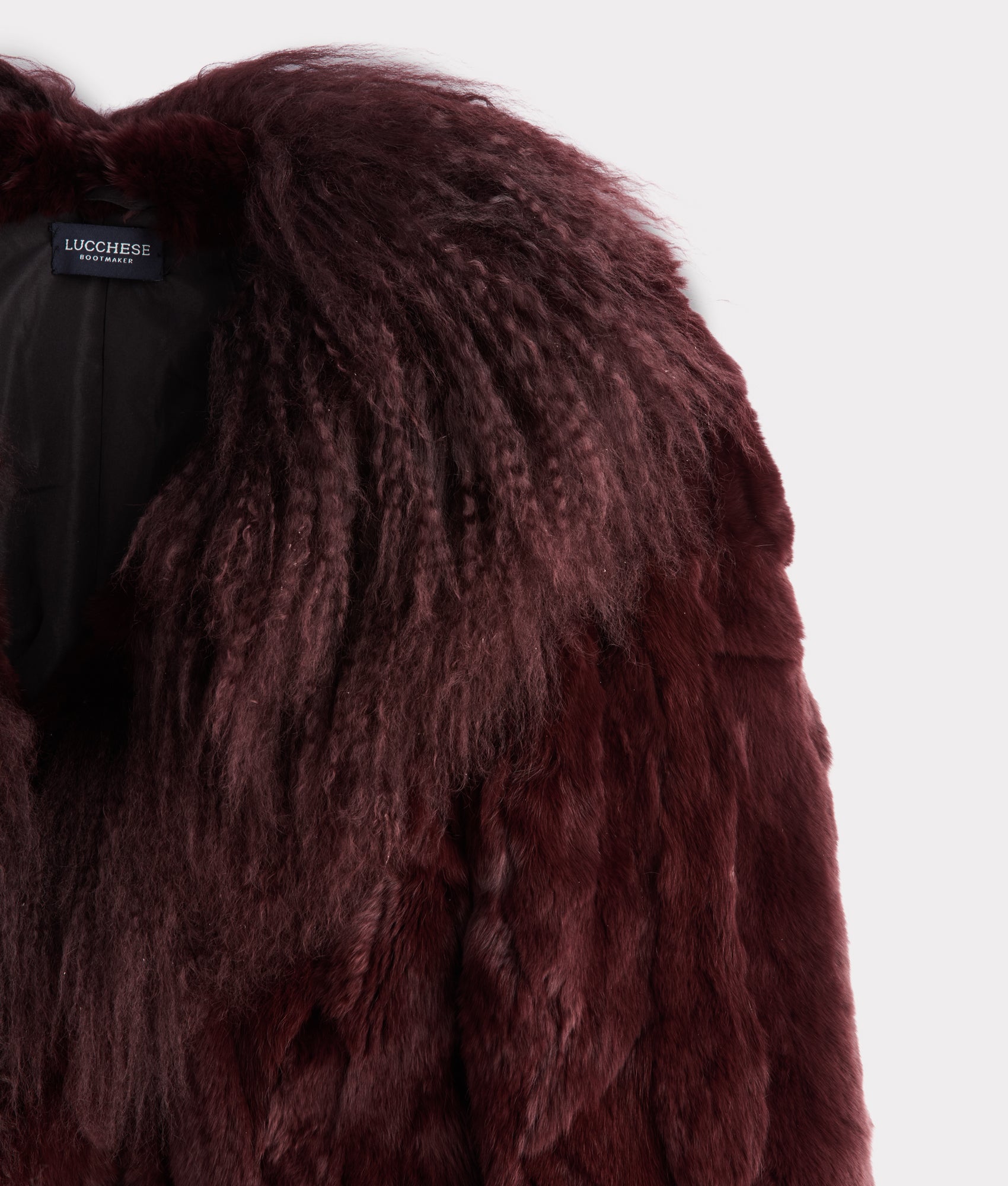 Melbourn Fur Jacket :: Black Cherry - Image 4