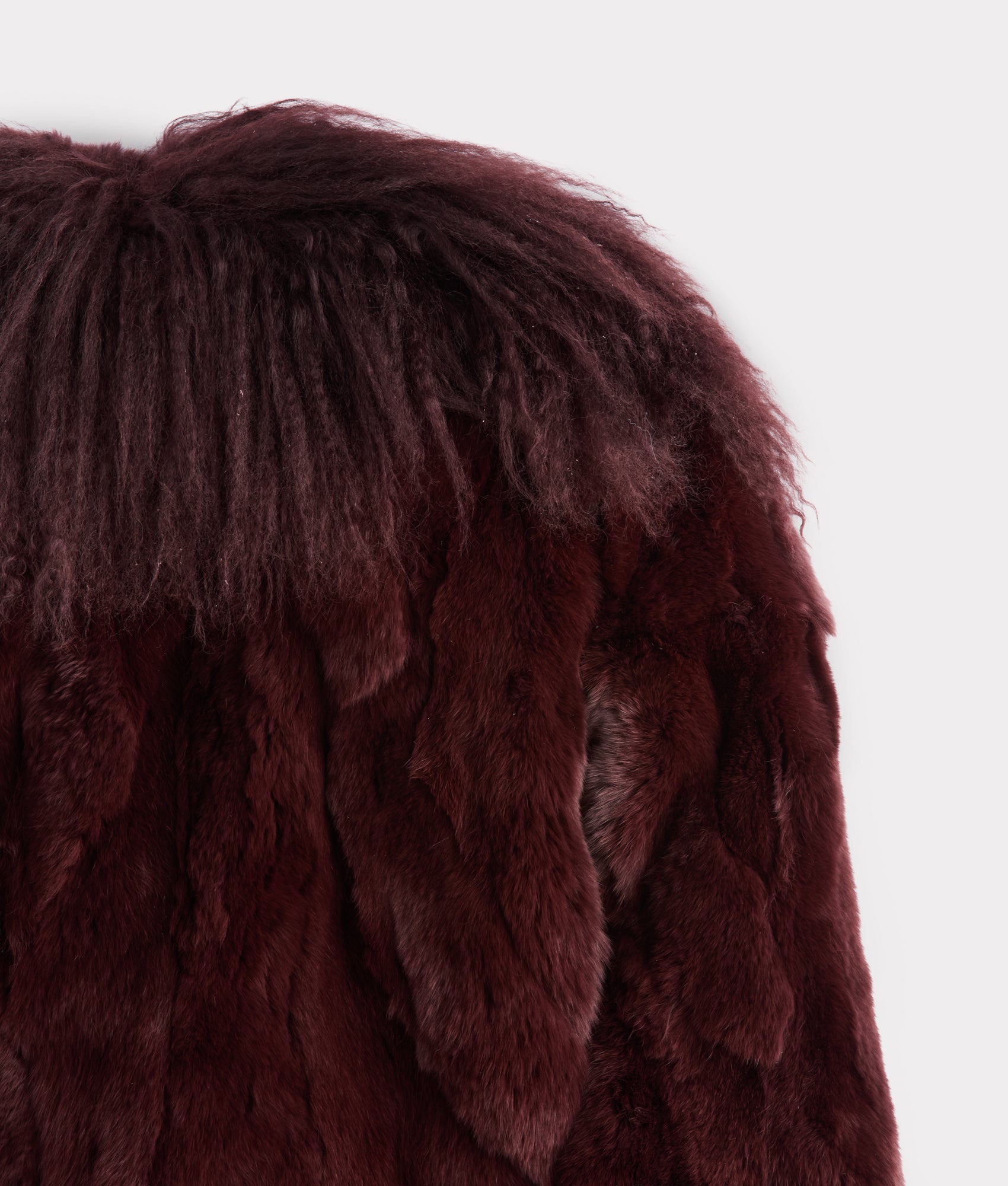 Melbourn Fur Jacket :: Black Cherry - Image 5