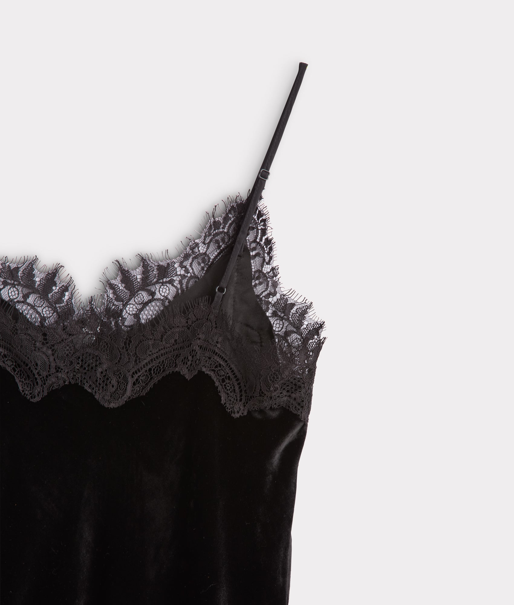 Darlene Velvet Lace Cami :: Black - Image 4