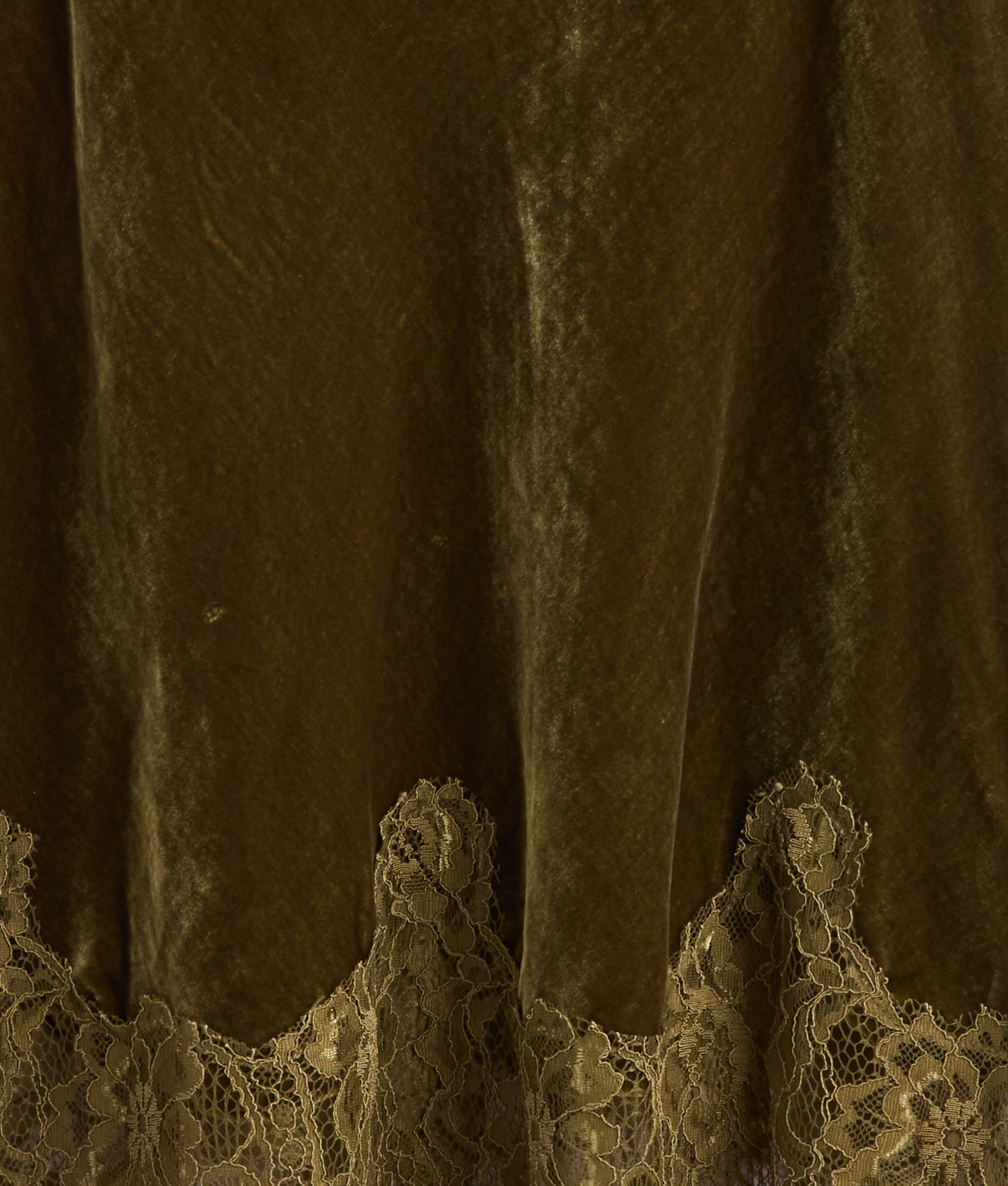 Darlene Velvet Lace Cami :: Olive - Image 7