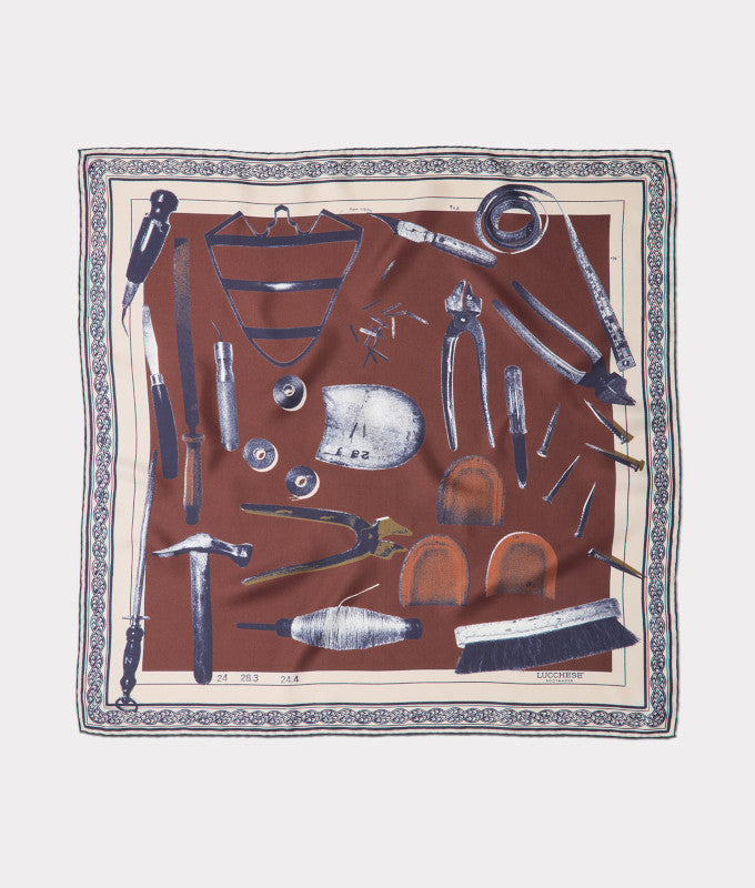 Tools Of The Trade Silk Scarf :: Brown
