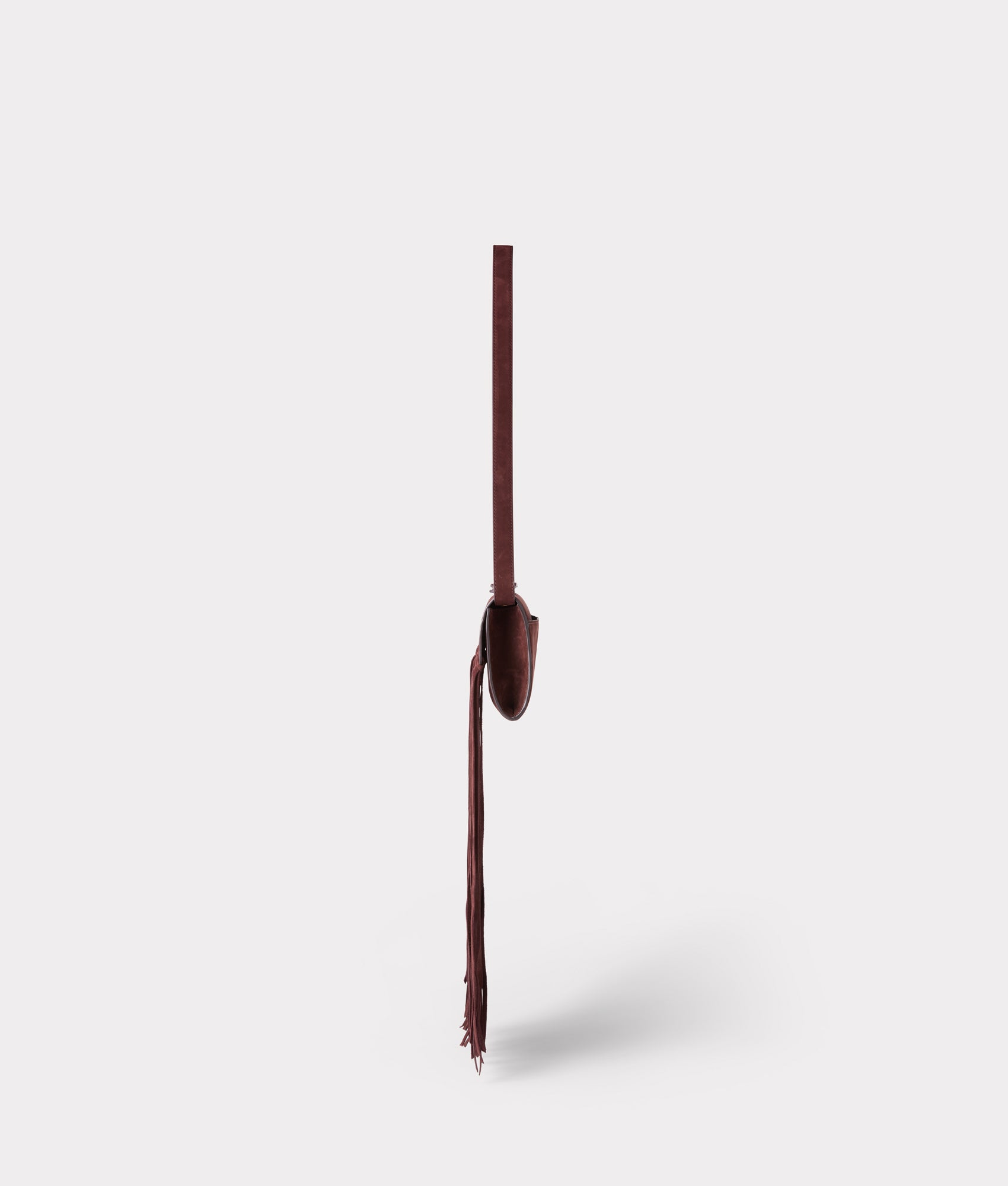Bowie Suede Fringe Clutch :: Chocolate - Image 5