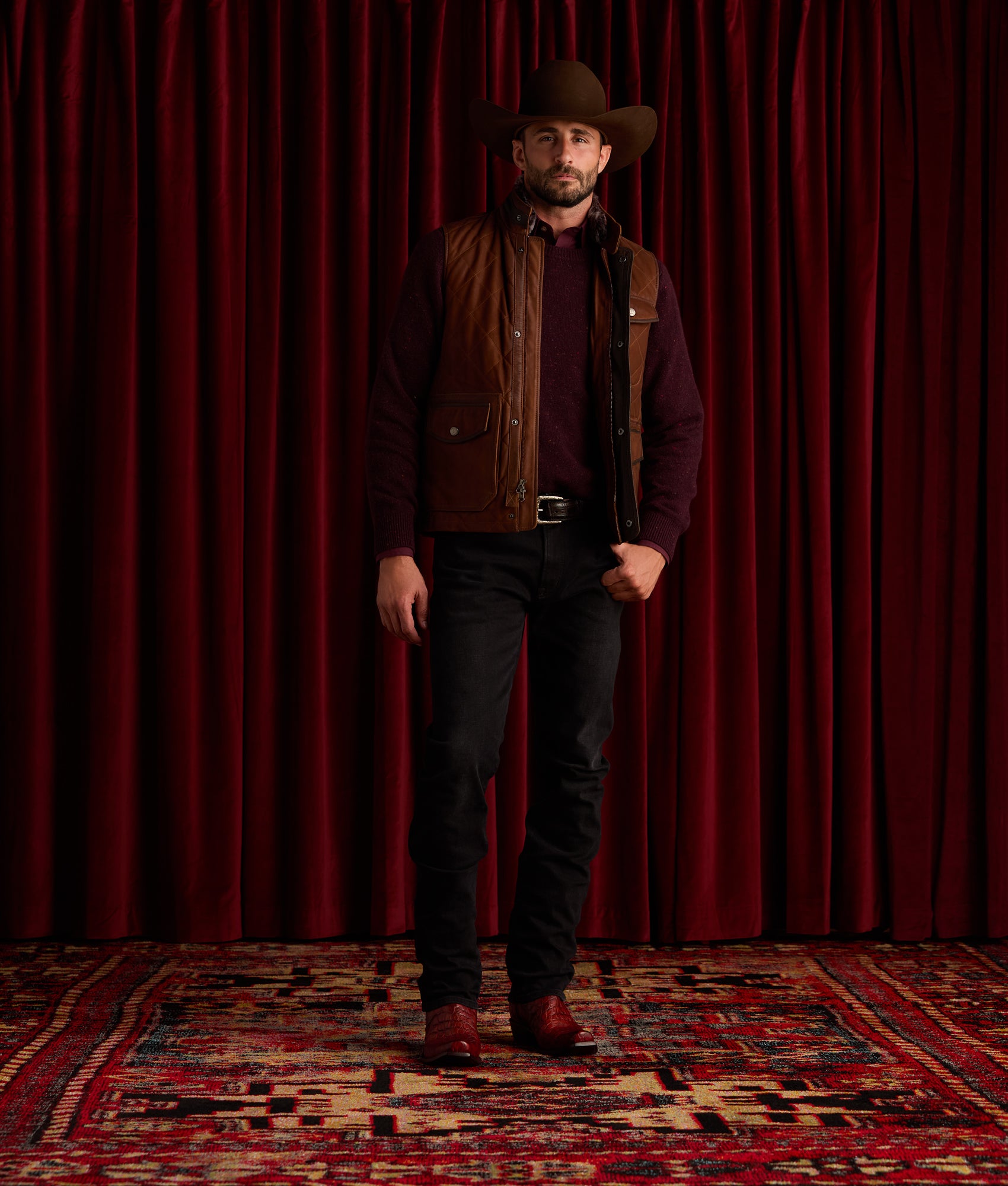 Blake Donegal Sweater :: Black Cherry - Image 6