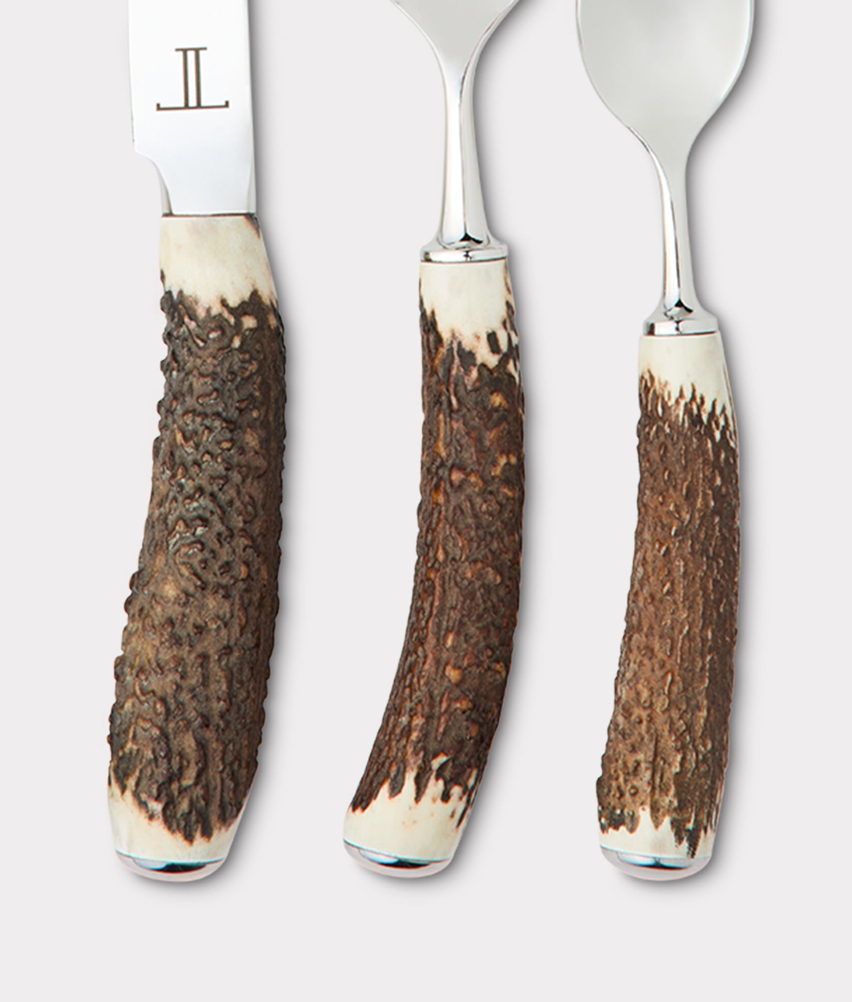 Stag Horn Flatware - 5 Piece Place Setting :: Silver - Image 3
