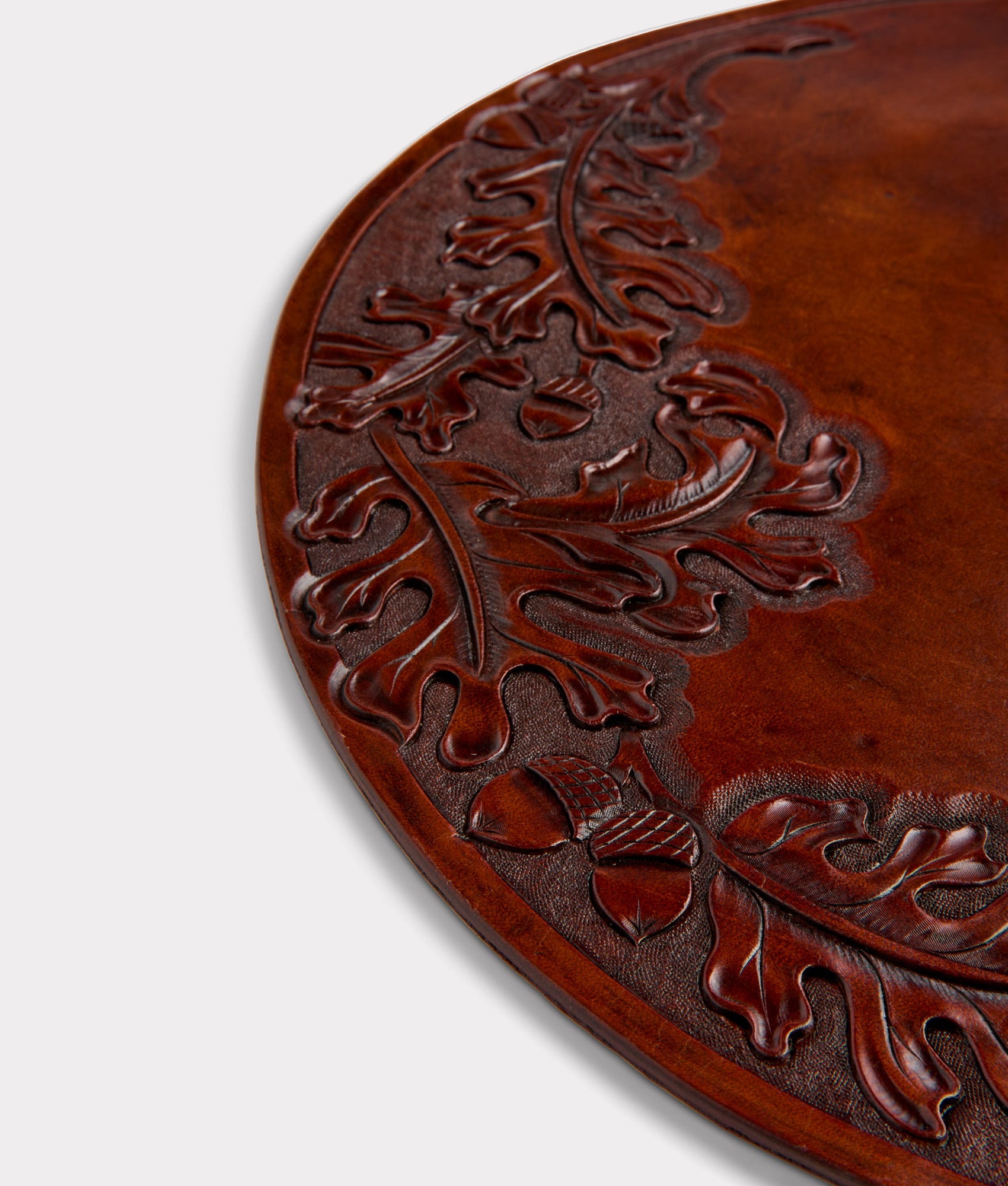 Hand-Tooled Placemats - Set of Two :: Brown - Image 3