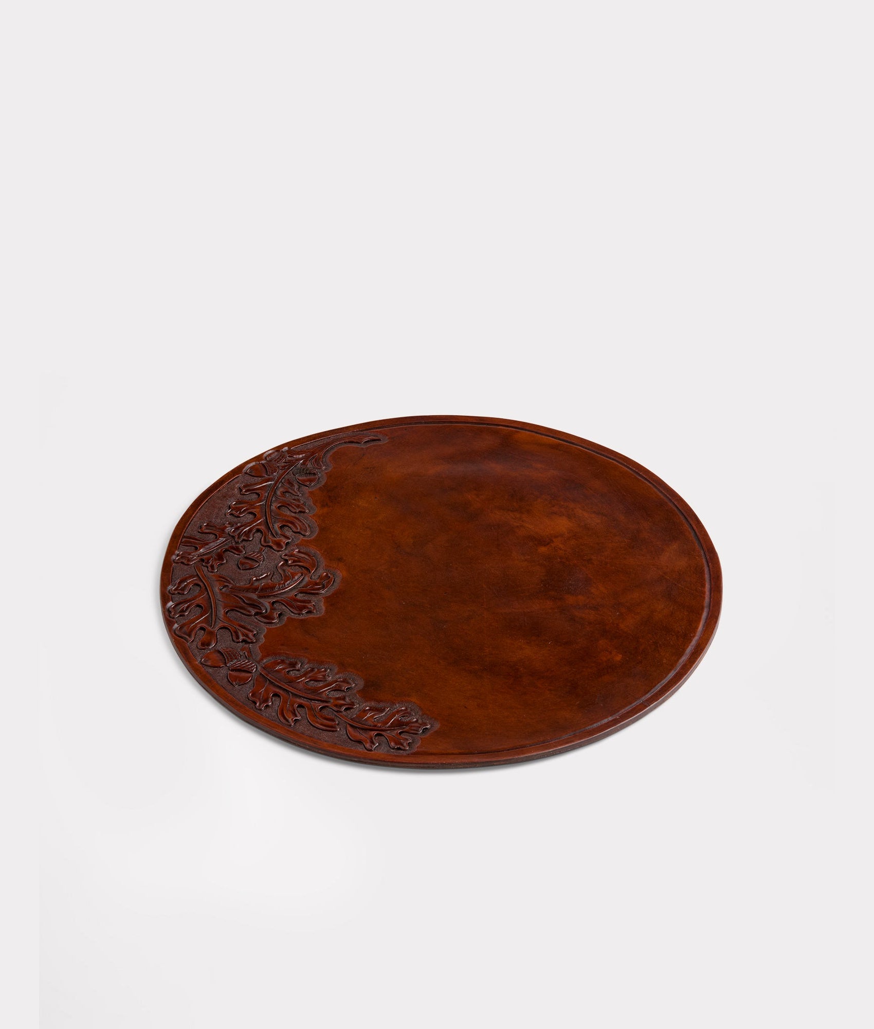 Hand-Tooled Placemats - Set of Two :: Brown - Image 2