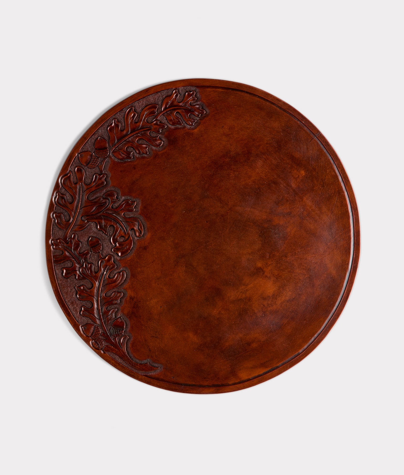 Hand-Tooled Placemats - Set of Two :: Brown