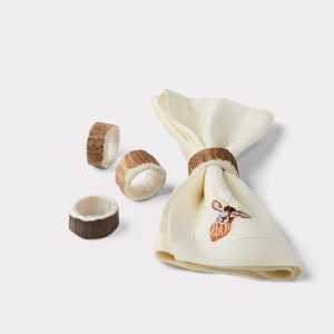 Stag Horn Napkin Rings - Set Of 2 :: Natural