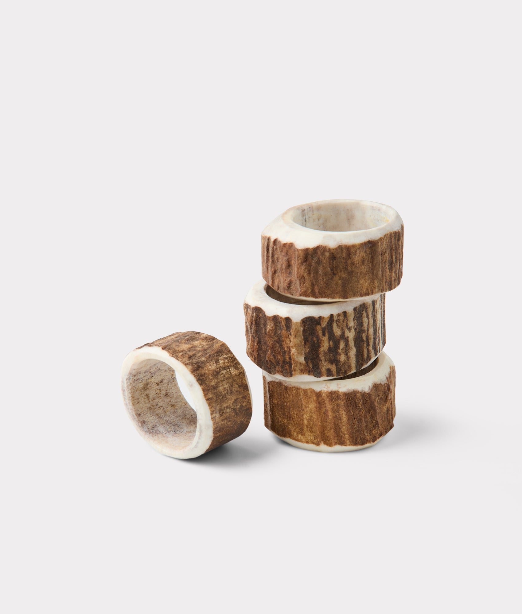 Stag Horn Napkin Rings - Set Of 2 :: Natural - Image 4