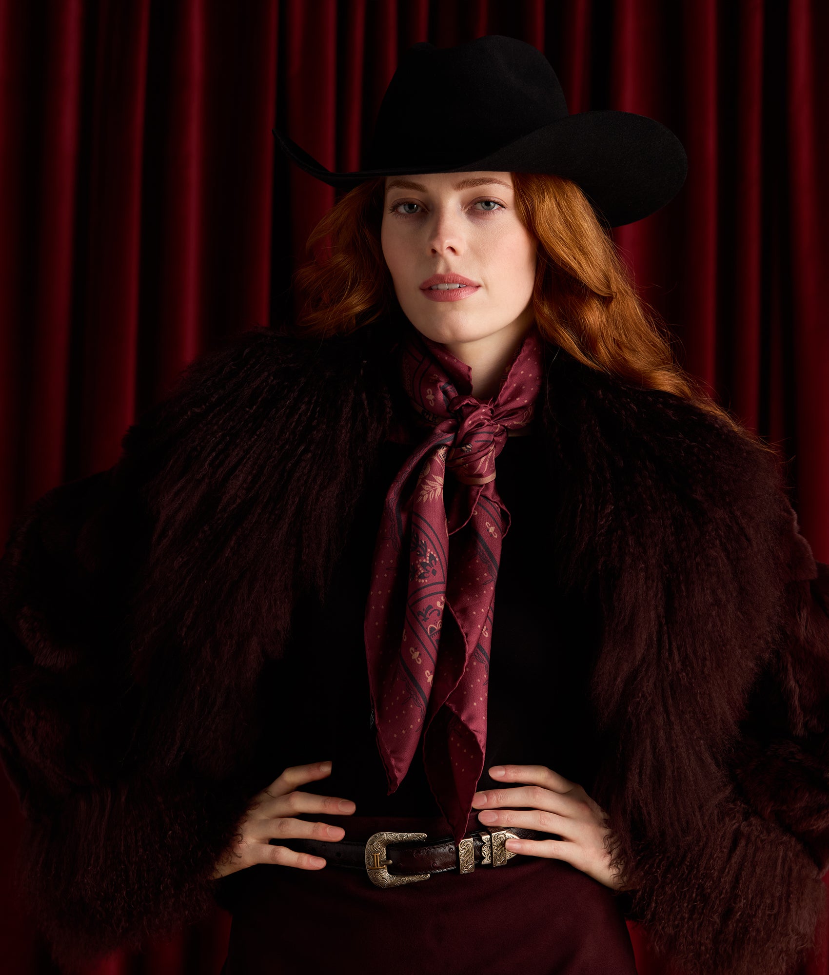 Melbourn Fur Jacket :: Black Cherry - Image 7