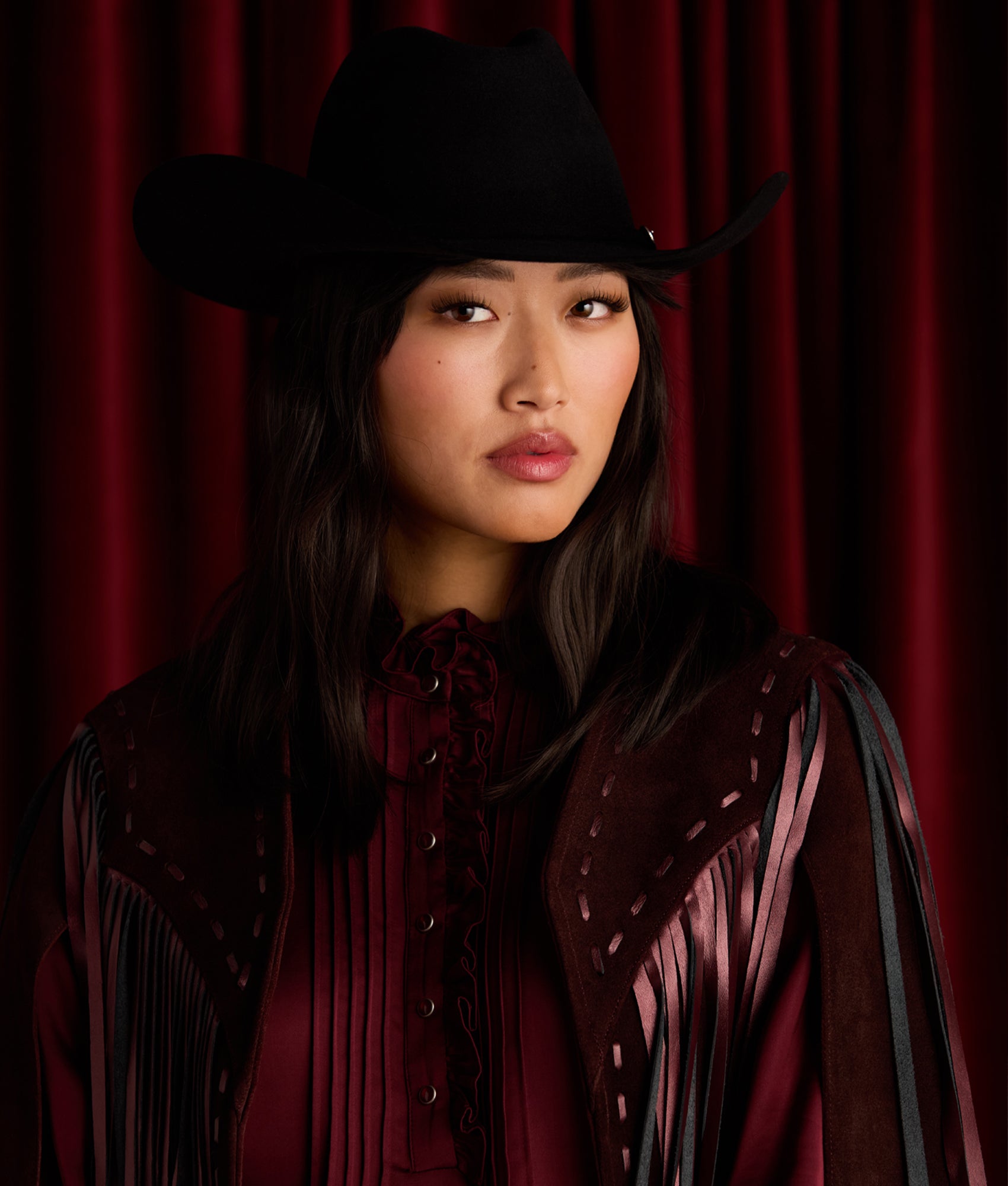 Lourdes Blouse :: Black Cherry - Image 10