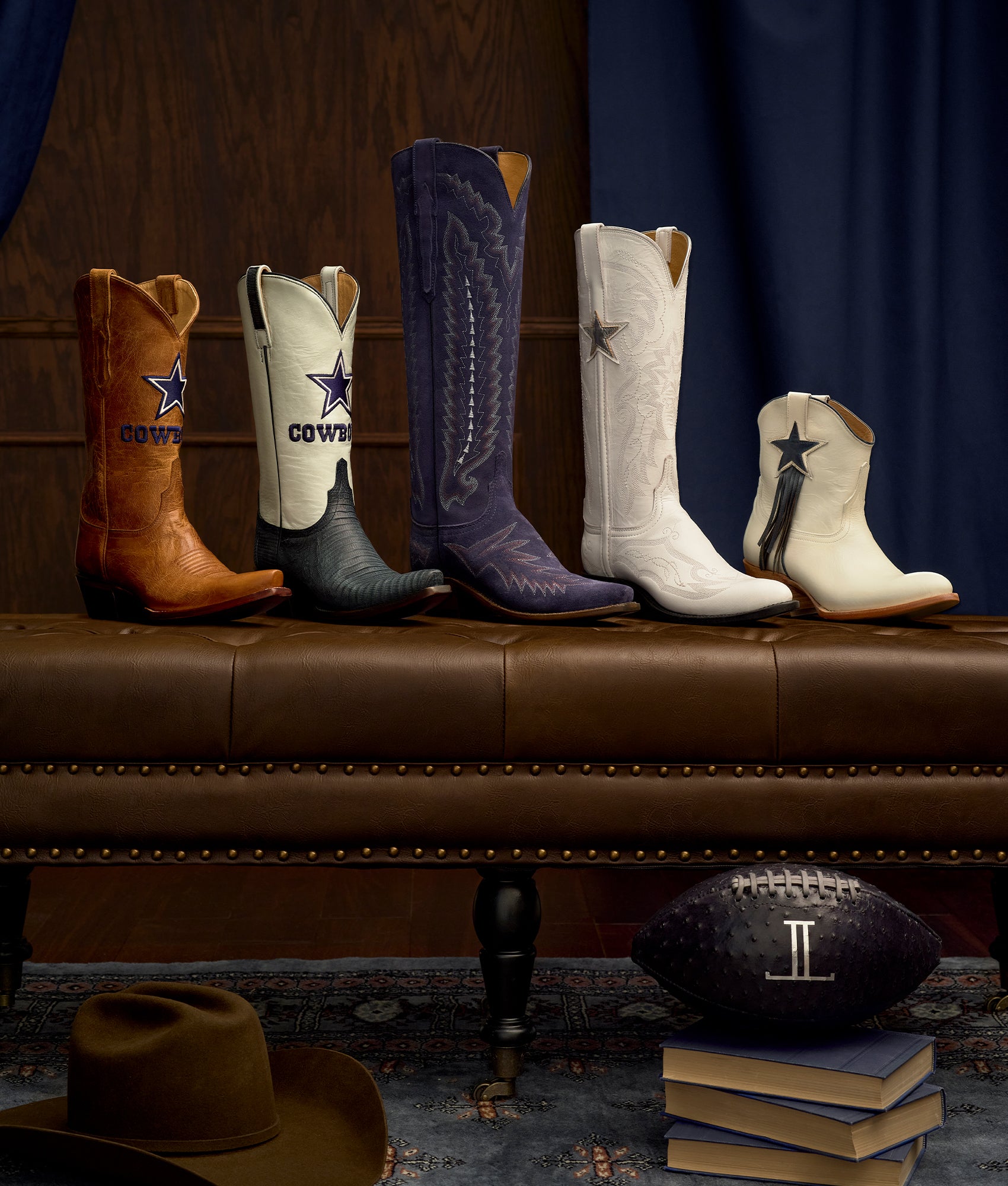 Lucchese x Dallas Cowboys Five Point :: Cream - Image 8
