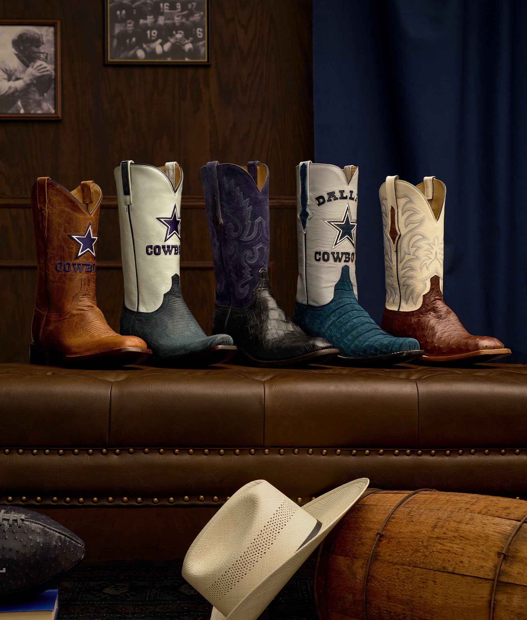 Men's Lucchese x Dallas Cowboys Victory :: Tan - Image 3