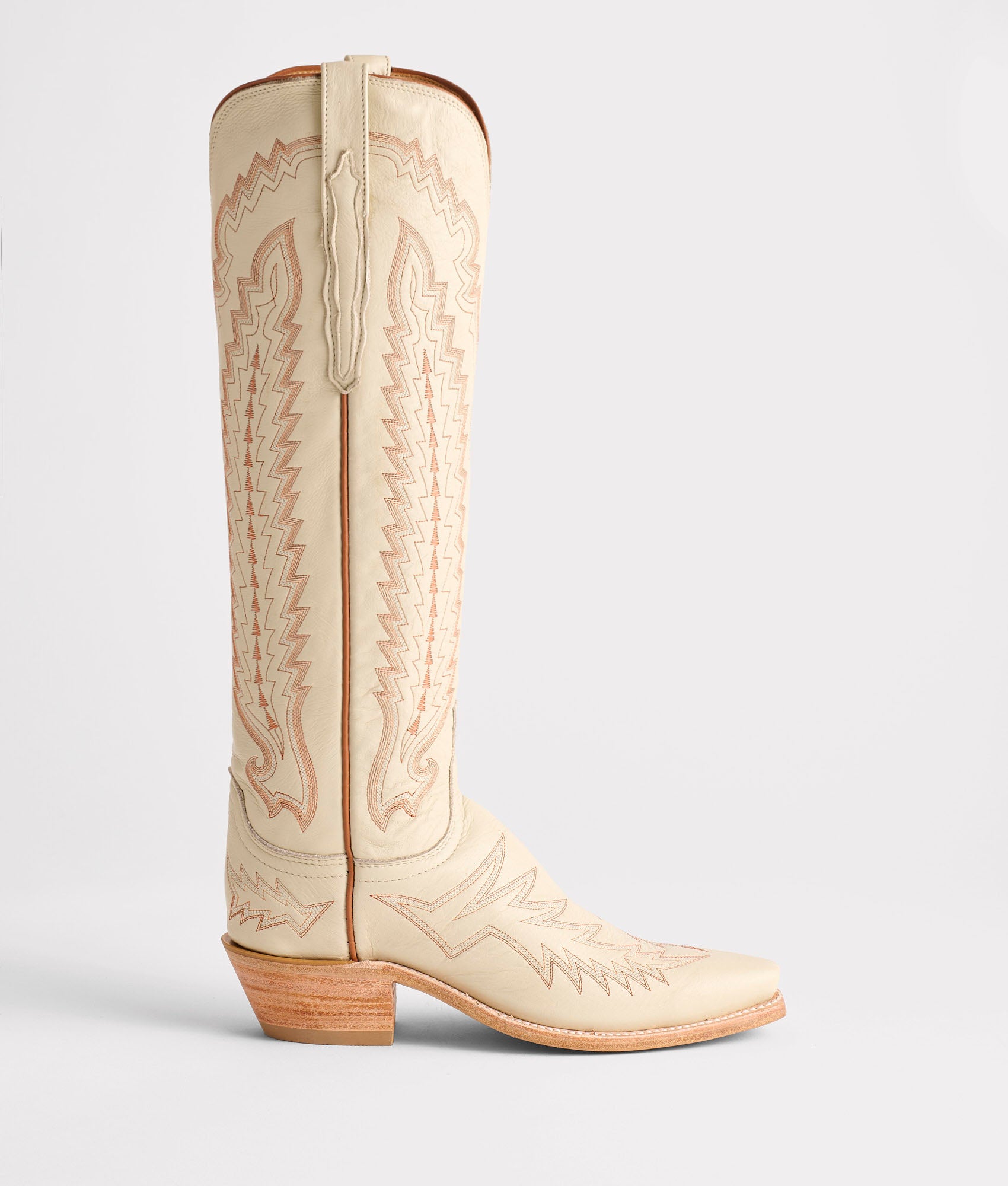 Priscilla :: Glitz Cream W/ Burnt Orange Stitching