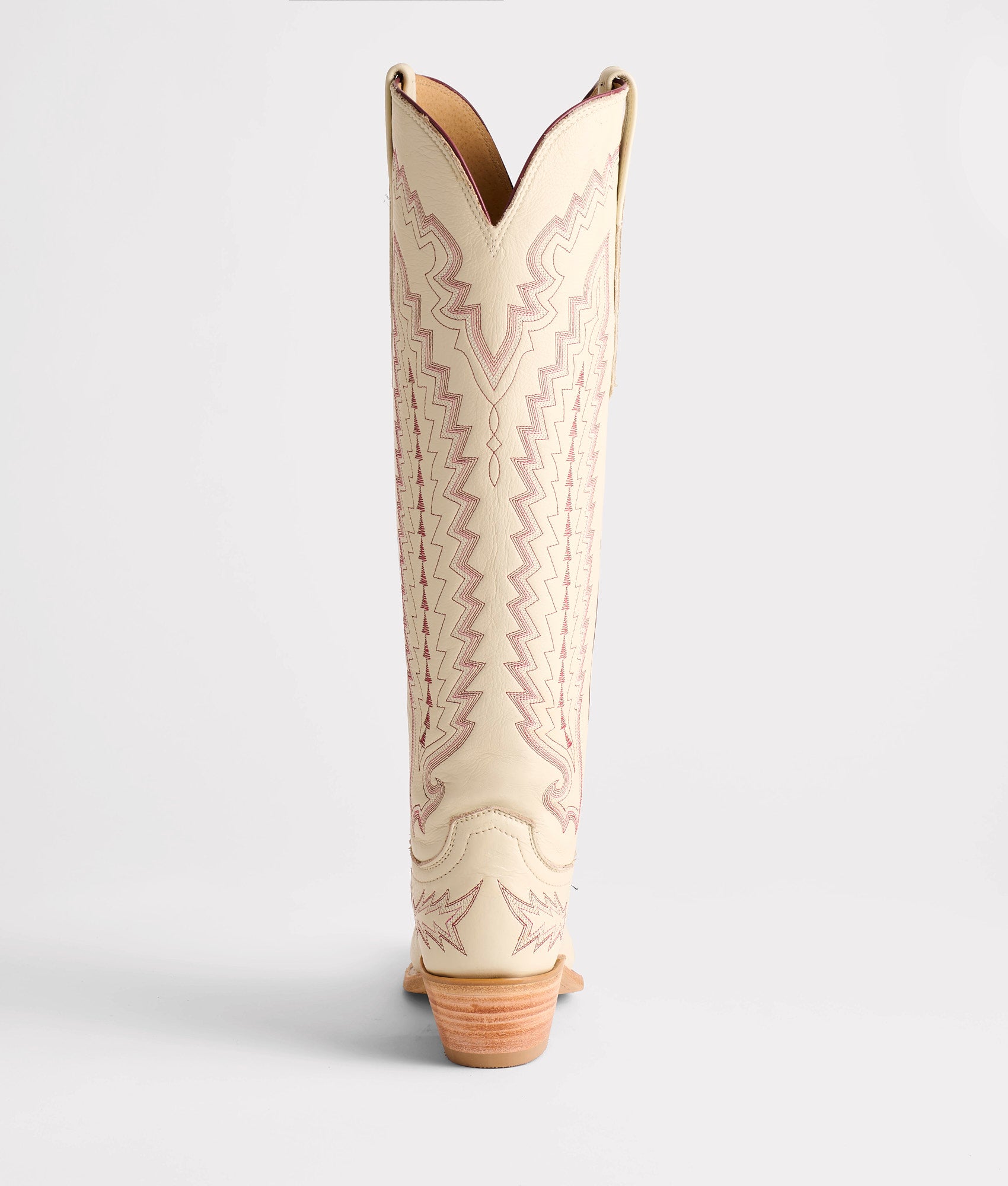 Priscilla :: Glitz Cream W/ Maroon Stitching - Image 5