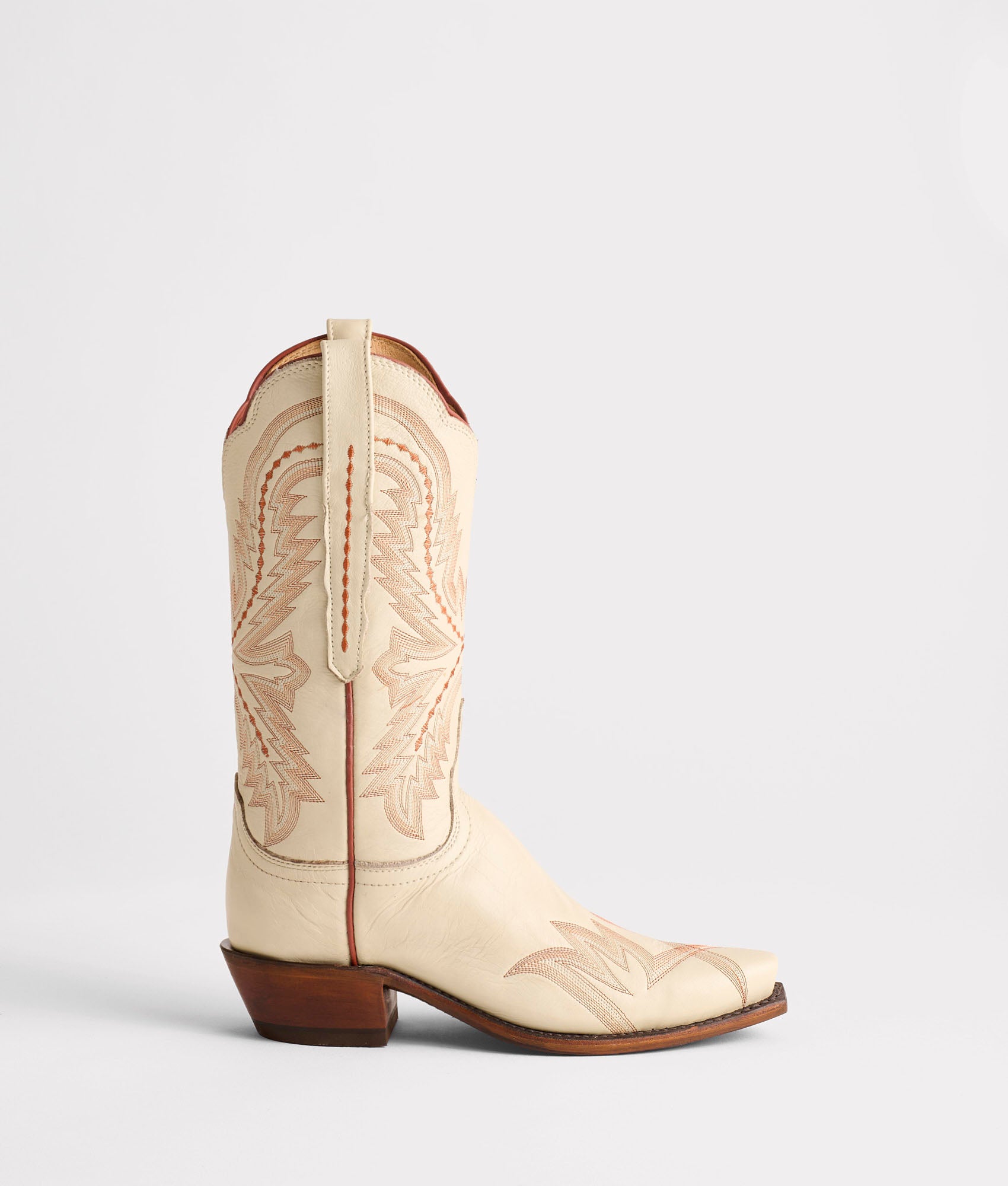 Tilly :: Glitz Cream W/ Burnt Orange Stitching