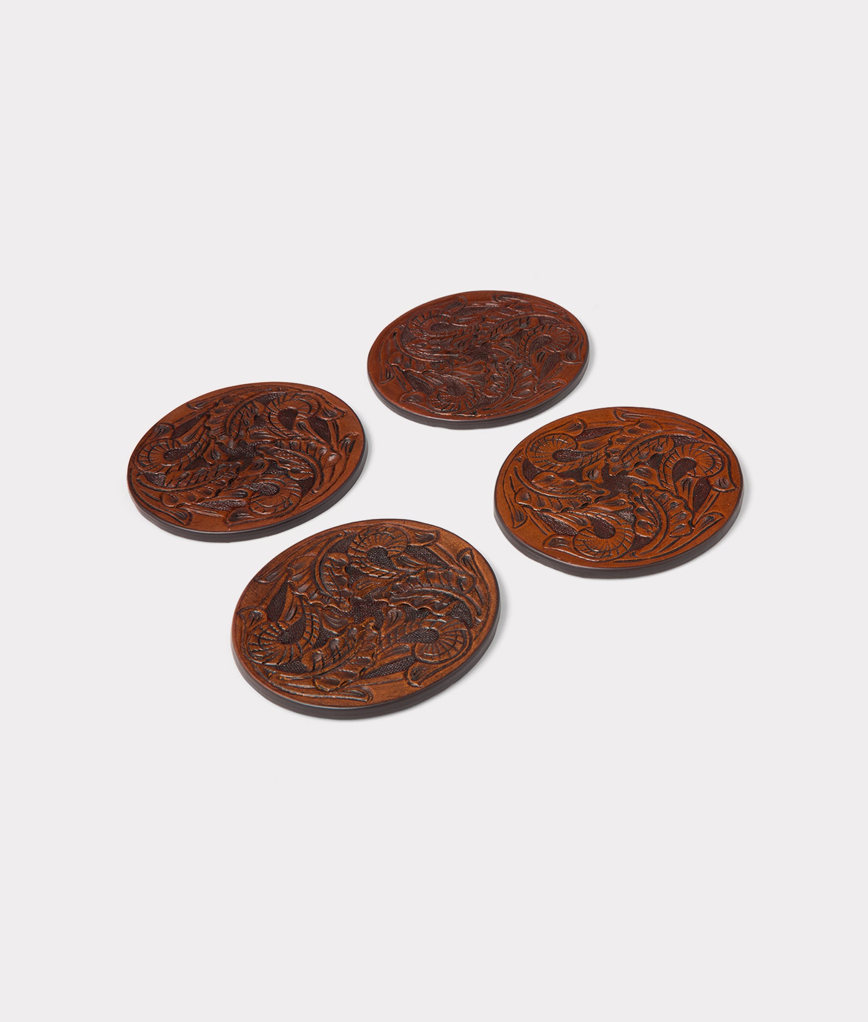 Carver Coaster - Set of Six :: Brown - Image 5