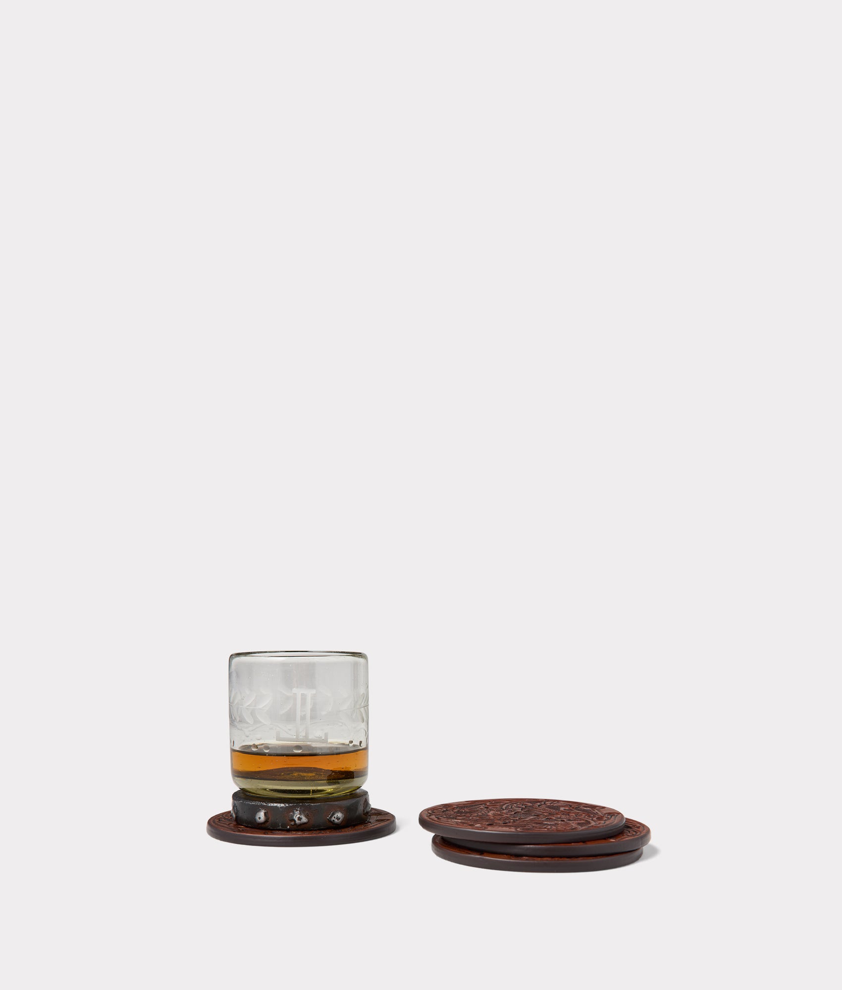 Carver Coaster - Set of Six :: Brown - Image 6