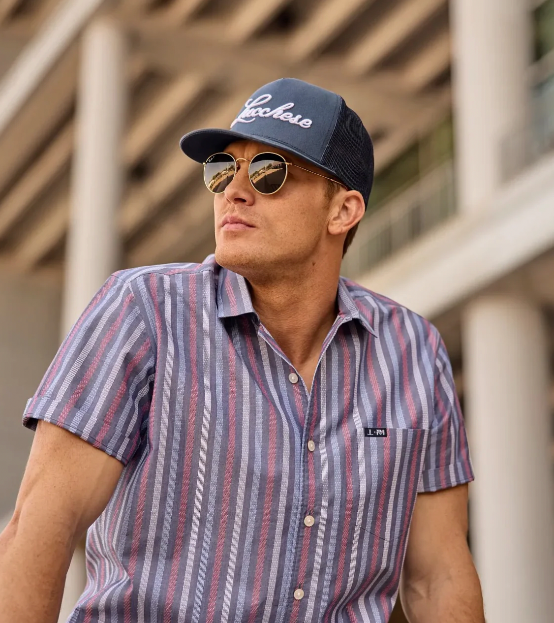 Lucchese x Parker McCollum Short Sleeve Snap :: Purple/Red/Blue Multi - Image 2