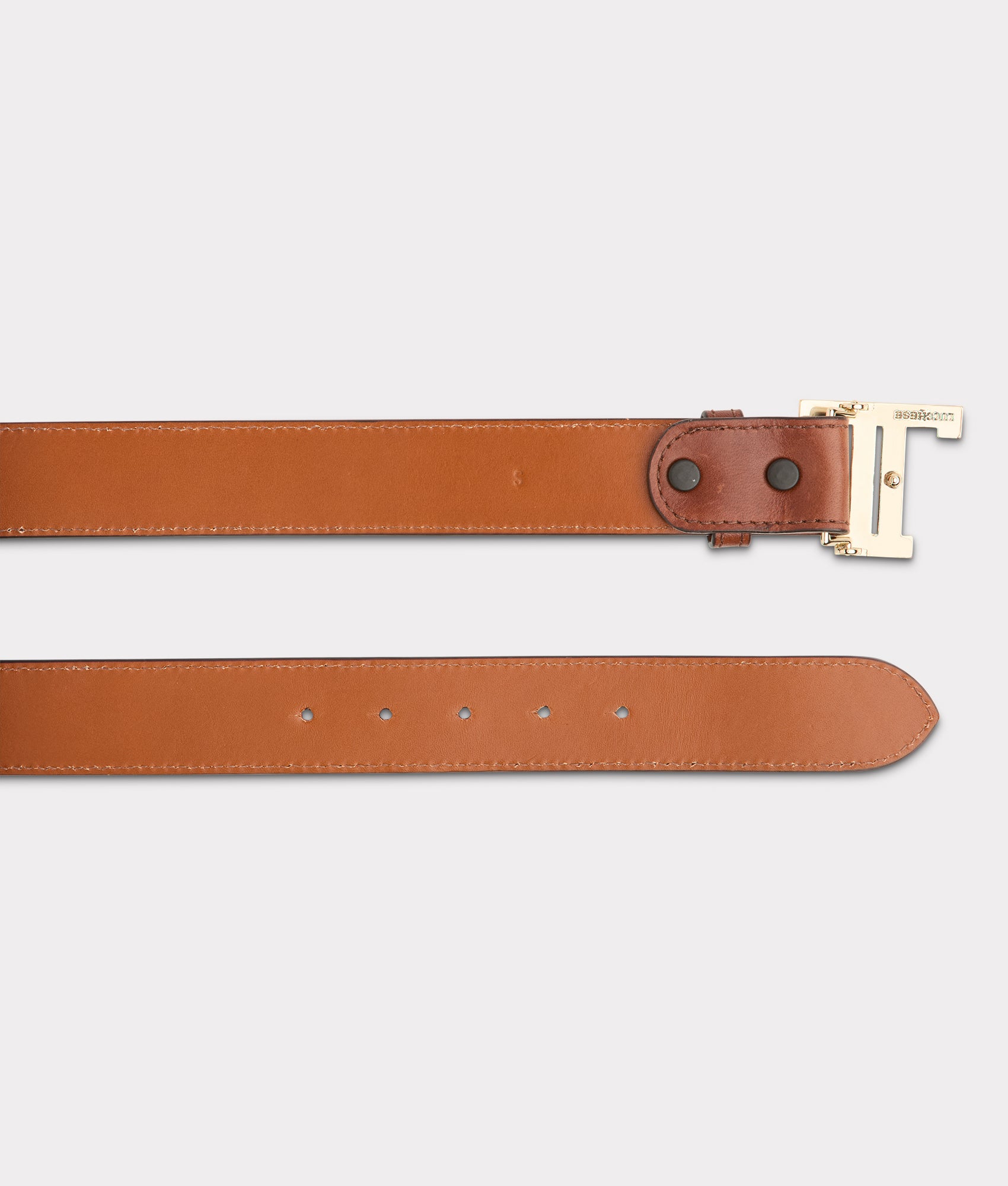Women's Mirrored L Belt :: Tan - Image 4