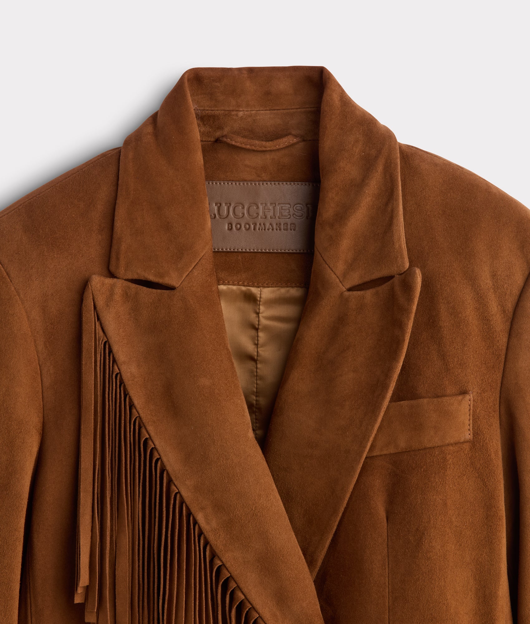 Valerie Suede Blazer :: Cognac - Image 5