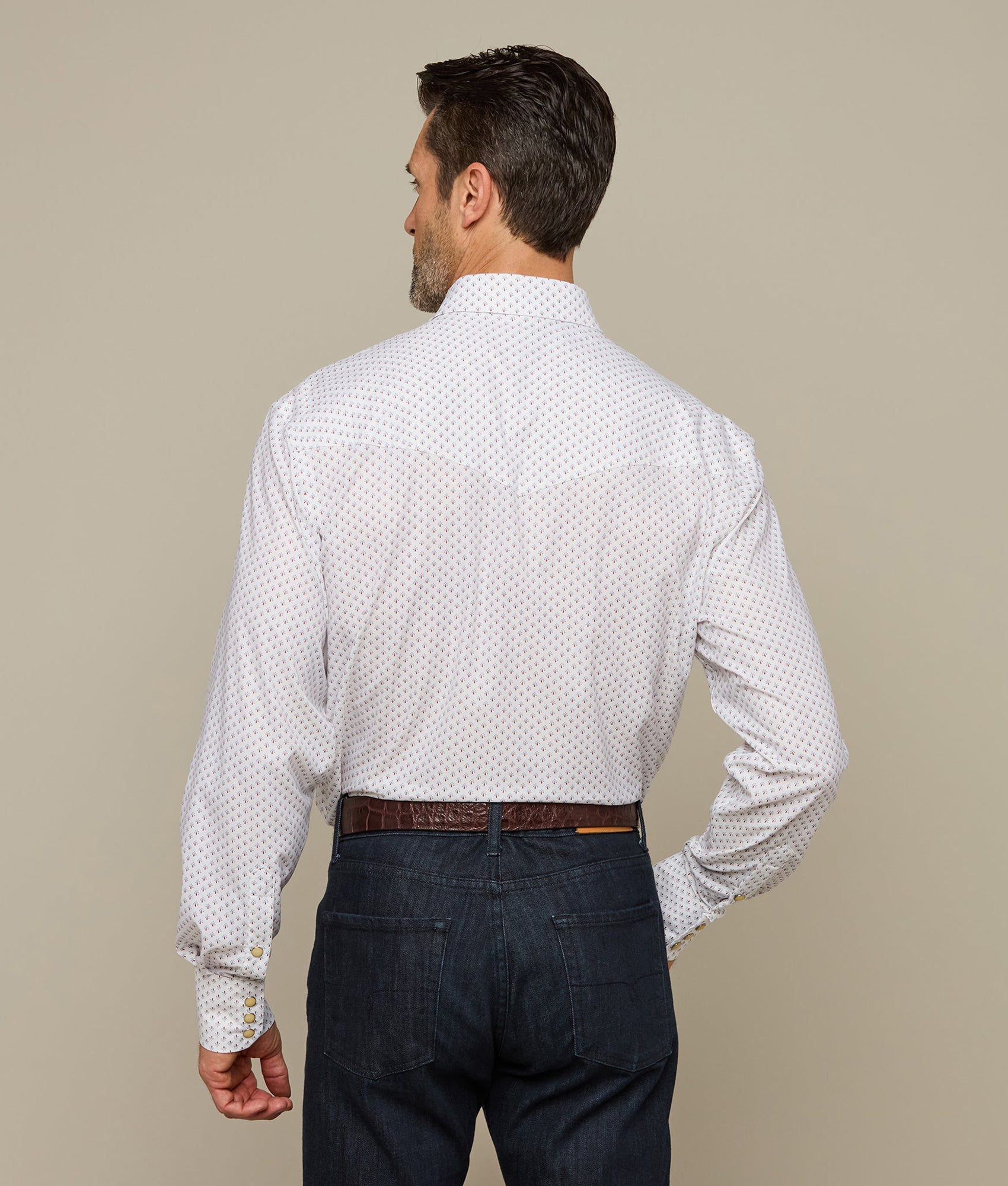El Paso Cowboy Fit :: Blue-White With Navy Diamonds - Image 3