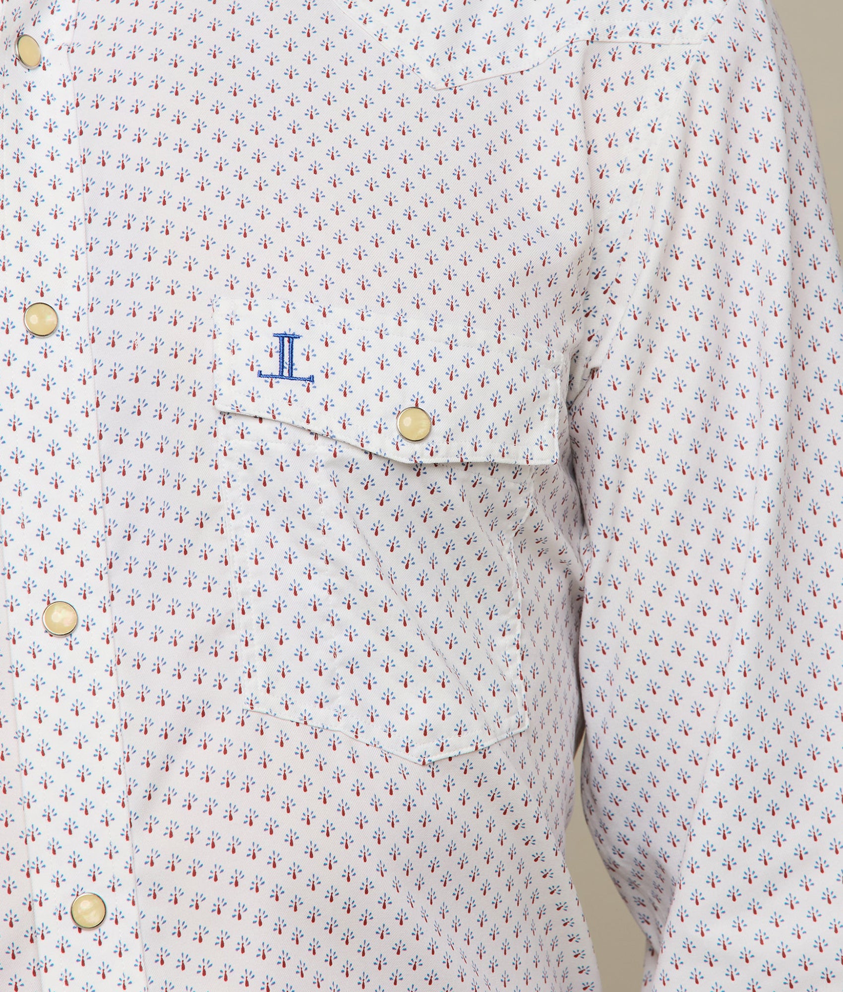 El Paso Cowboy Fit :: Blue-White With Navy Diamonds - Image 6